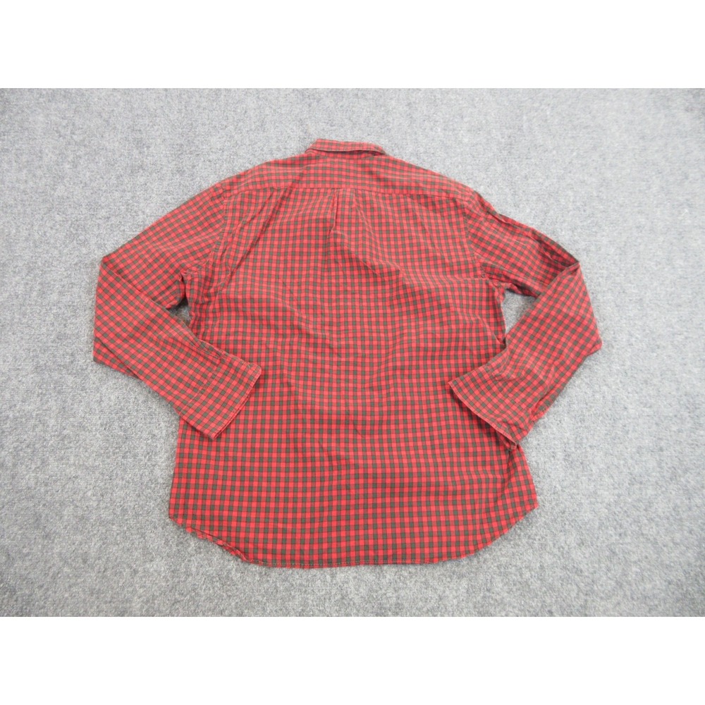 J CREW Shirt Mens L Red Check 100% Cotton Long Sleeve Button Down Classic Casual - Picture 8 of 10